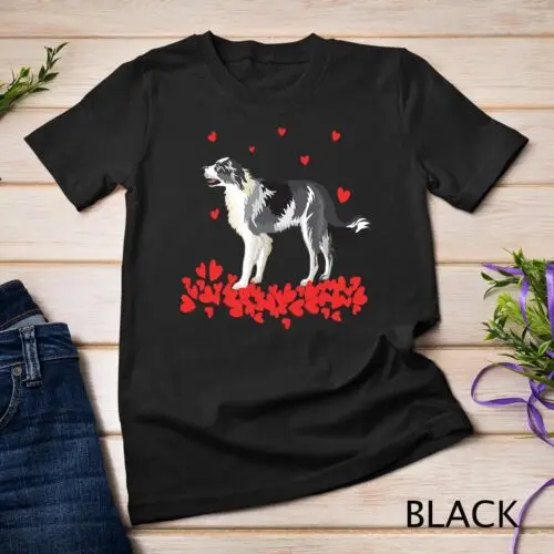 Футболка унисекс I Love My Border Collie подарок на день Святого Валентина