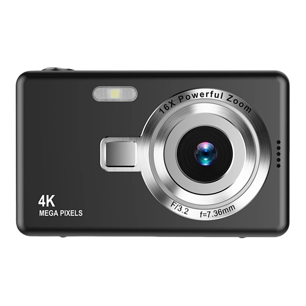 Фото Цифровая камера 4K HD 1080P, 96 МП, с автофокусом, для видеоблогинга, с 2,4-дюймовым IPS-экраном, портативная, для детей, взрослых и начинающих №2