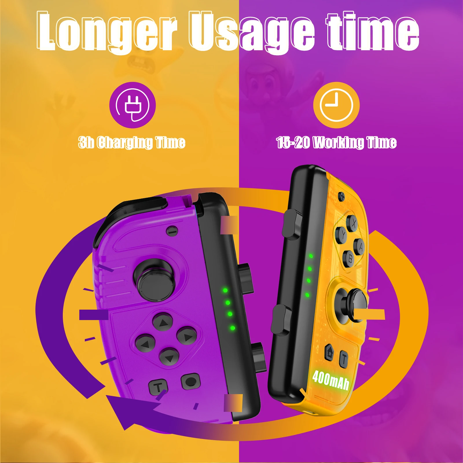 Powtree For Switch Joypad Controller Left & Right Wireless Gamepad For Nintendo Switch Joy Gamepad Console mando para switch