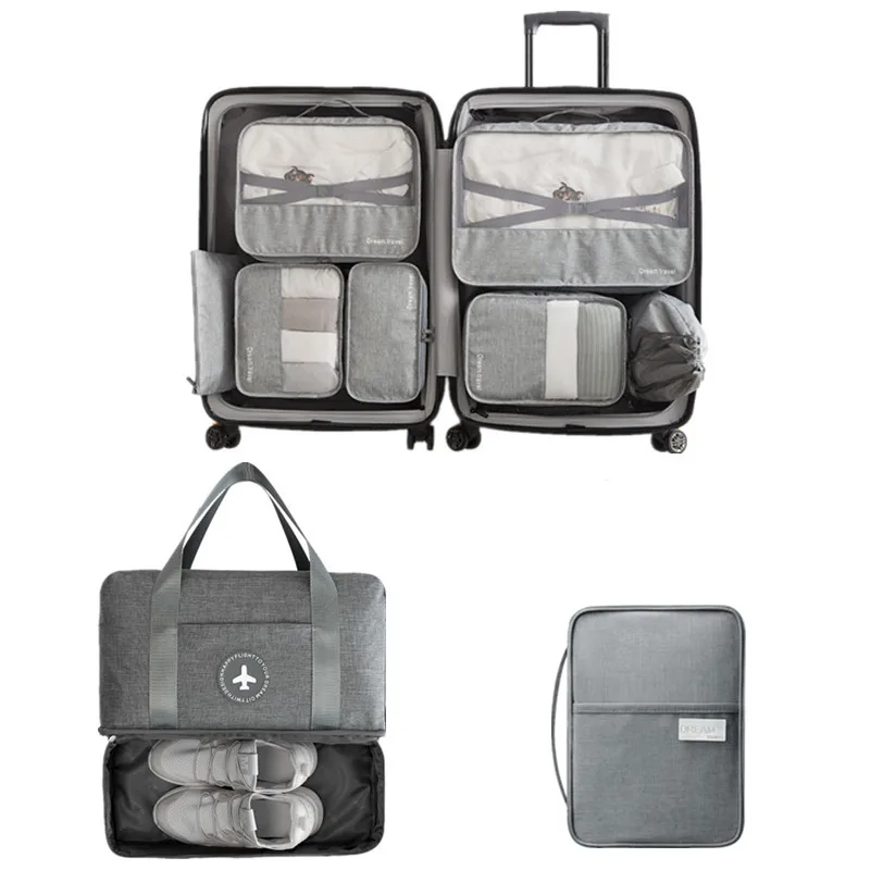 

Новинка, мужские дорожные сумки, наборы, водонепроницаемая упаковка, куб, переносная одежда, сортировка, органайзер, сумка для женщин, аксессуары для багажа, продукт 2020