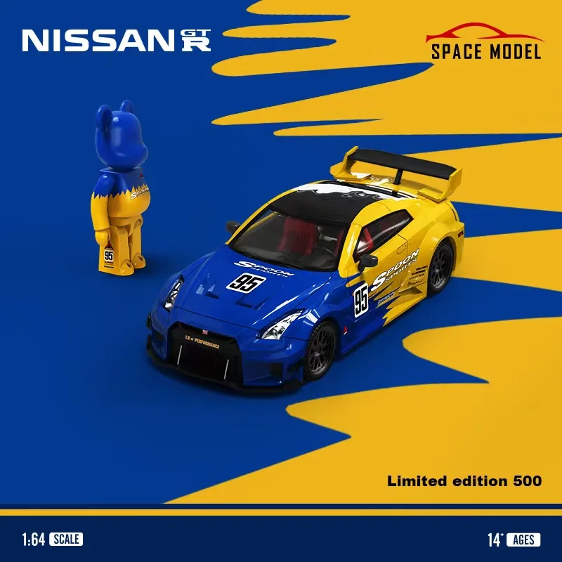 

SPACE MODEL 1:64 Nissan GTR R35 Spoon livery Die-Cast Car Model Collection Miniature