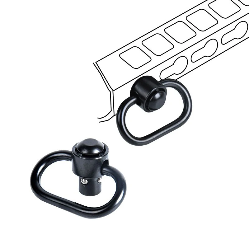 

Metal QD Hunting Sling Swivels Rifle Strap Buckle Tactical KEYMOD Quick Detach Rope Fixing Loop Outdoor Weapon Carry Accessories