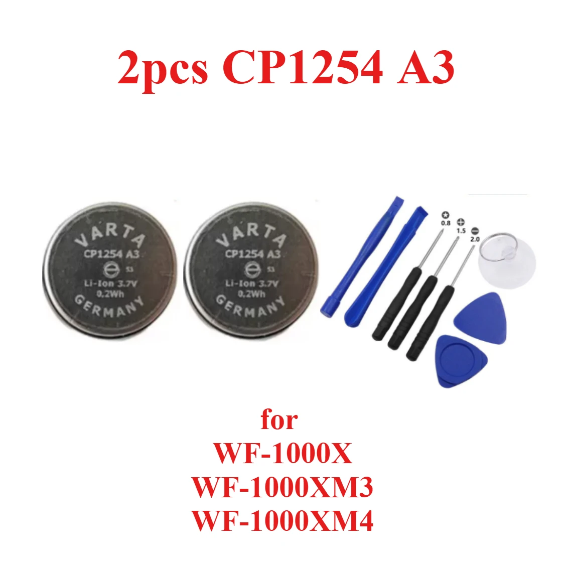 Фото 2 шт. CP1254 A3 CP1254A3, оригинальные, новые, 60 мАч, 3,7 В, для TWS наушников, аккумулятор, конденсатор, интегральная схема №1