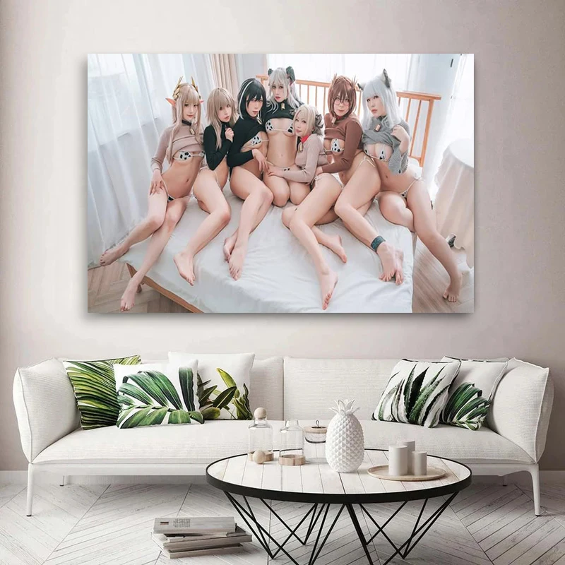 

Красивая модель для девочек, художественная покраска, покраска и впечатление HD, Современная покраска для украшения дома