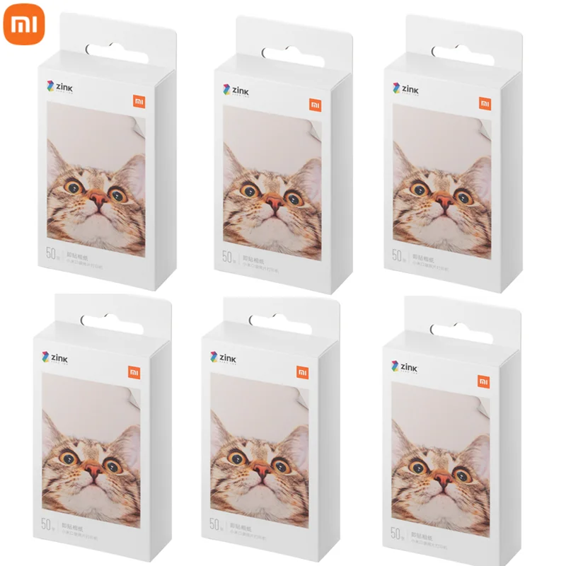 

High Quality Xiaomi ZINK Pocket Printer Paper Self-adhesive Photo color Print 3-inch Mini Pocket Photo Printer Fast delivery New