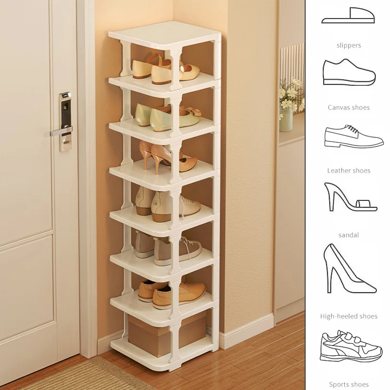 

Rack Shoe Shoes Storage Door Folding Small Simple For Corner Rack Shoe Cabinet Saving Partition Space Wall Multi Layer Organizer