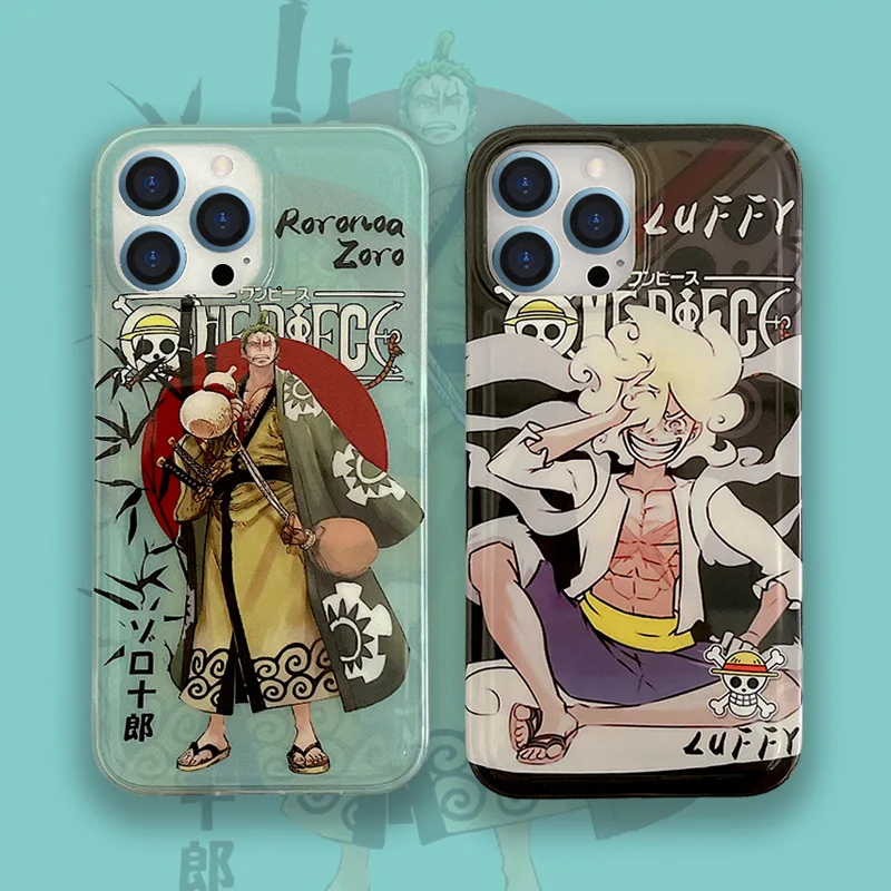 

Anime Comics One Piece Luffy Roronoa Zoro Phone Case For iphone 14 13 12 11 Pro Mini XS Max 8 7 Plus X SE 2020 XR Soft Cover