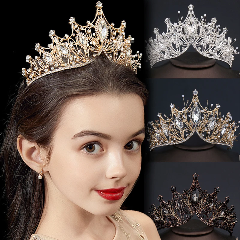 

Luxury Bridal Tiara Hair Crown Women Rhinestone Crystal Wedding Bridal Princess Headdress Headband Hair Accessories Gift