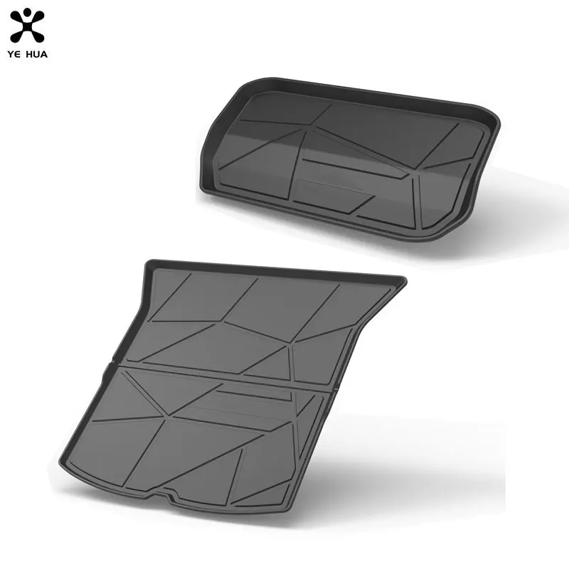 

Specialized Trunk Mat For Tesla Model Y 2021 2020 Car Front Storage Box black Waterproof Pads TPO Floor Mats Auto Accessories