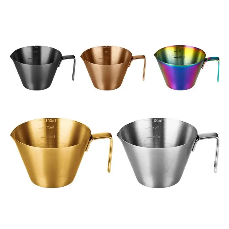 Мерная чашка для эспрессо с ручкой чашки выстрела из нержавеющей стали маленькая