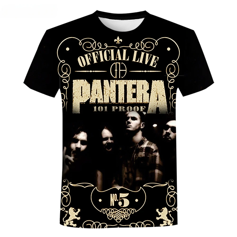 

Pantera Band Rock 3D Print Men's And Women's Fashion Versatile T-Shirt Children's Summer Light Casual Short Sleeve Sports Fitnes