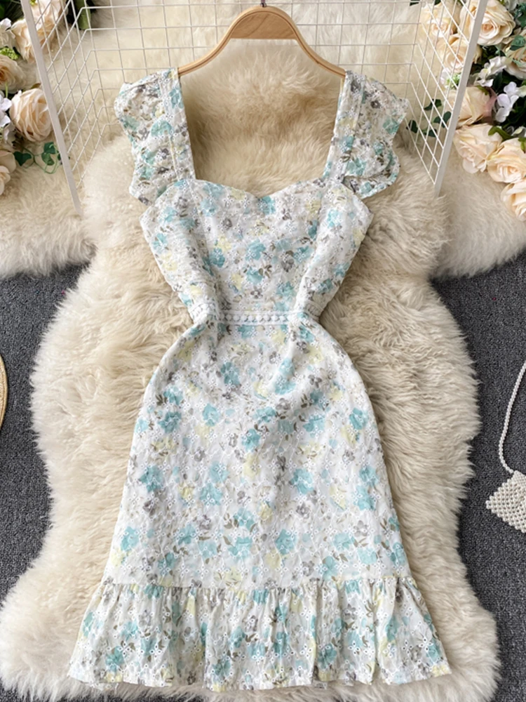 

Fitaylor новое летнее женское элегантное плиссированное платье с цветочным принтом и вышивкой, сексуальное женское облегающее платье на тонки...