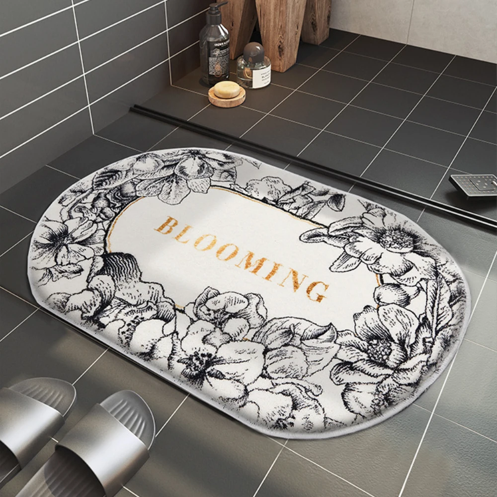 

Houseware Floor Pad Absorbent Toilet Dirt Resistant Carpet Indoor Bathroom Door Mat For Kitchen Bathroom Porch Floor Mat New