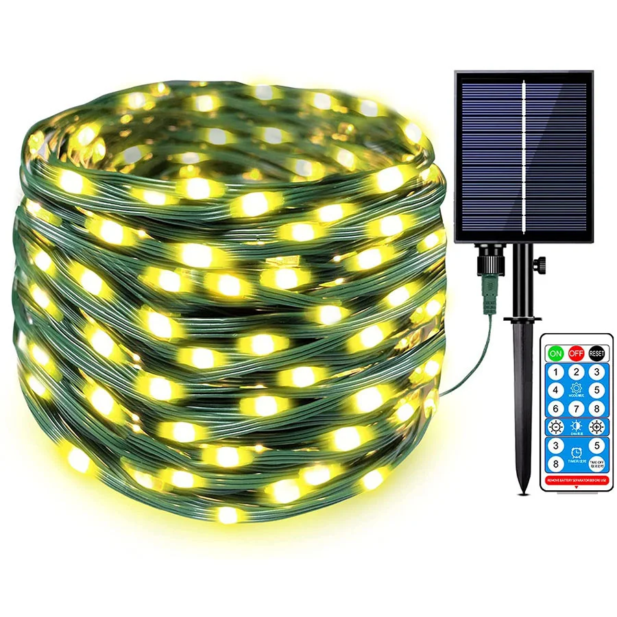 

Outdoor Solar Garden Rope Light 10/20/50/100M Waterproof Solar Copper Fairy String Tube Light For Party Christmas Tree Decor
