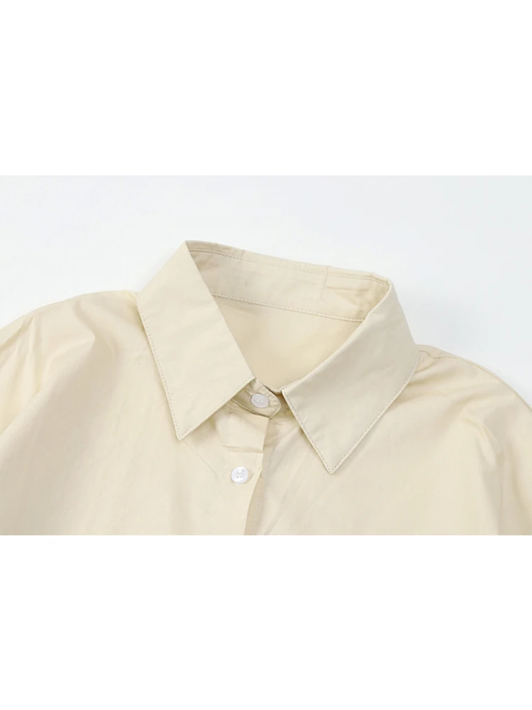 Женская блузка с длинным рукавом однотонная Свободная большого размера в