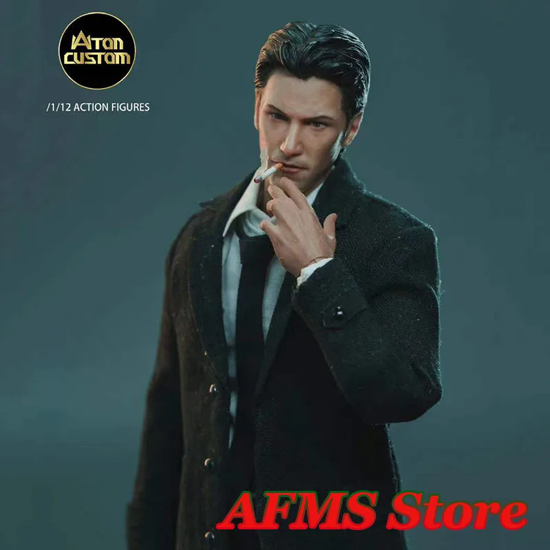 

Atoncustom 1/12 Men Soldier Constantine Hellblazer Classic Long Trench Version Full Set 6‘’ Action Figure Body Best Collection