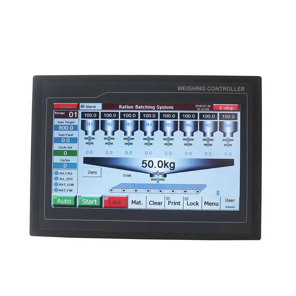 

Single-Scale TFT-Touch Ration Batching Weighing Controller BST106-M10(EB)