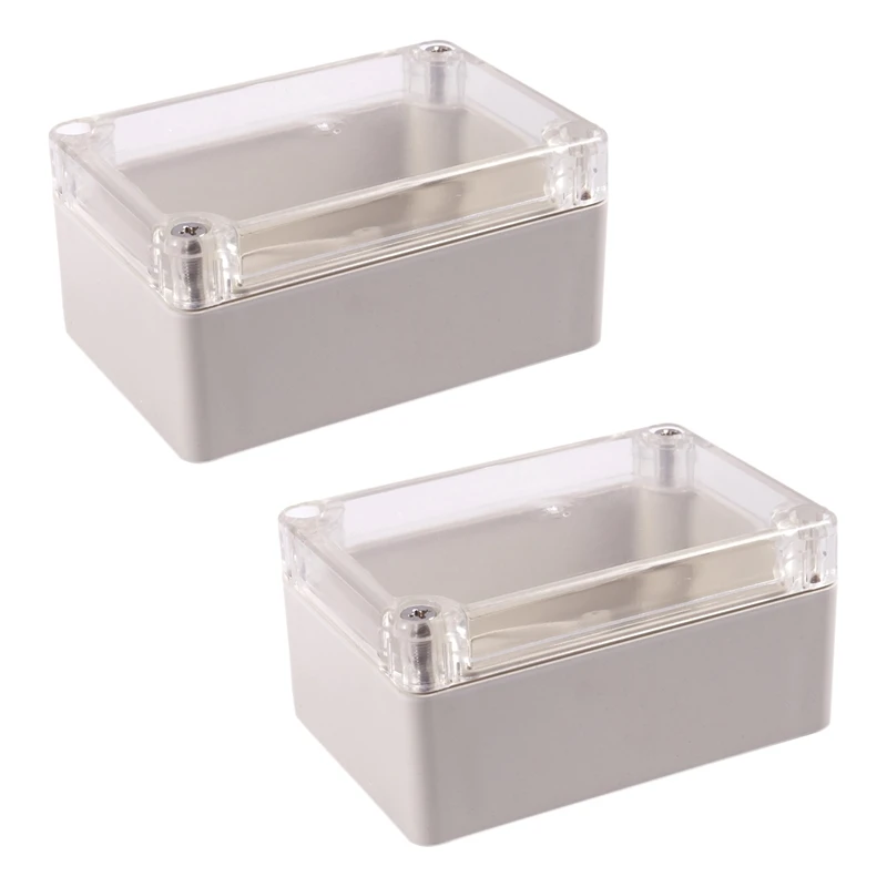 

2X Clear Cover Plastic Electronic Project Junction Box 100 X 68 X 50Mm