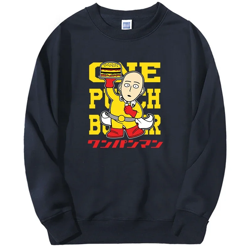 Фото Толстовка с рисунком One punch man, японское аниме Edo, мужские модные толстовки 2024, хип-хоп, с круглым вырезом, Harajuku, спортивная одежда, уличная одежда №2