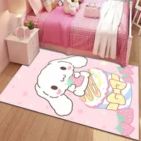 Cinnamon Girl's Heart Carpet Cute Cartoon My Melody Bedroom Bedside Blanket Pink Children's Room Mat Unicorn Plush Foot Mat