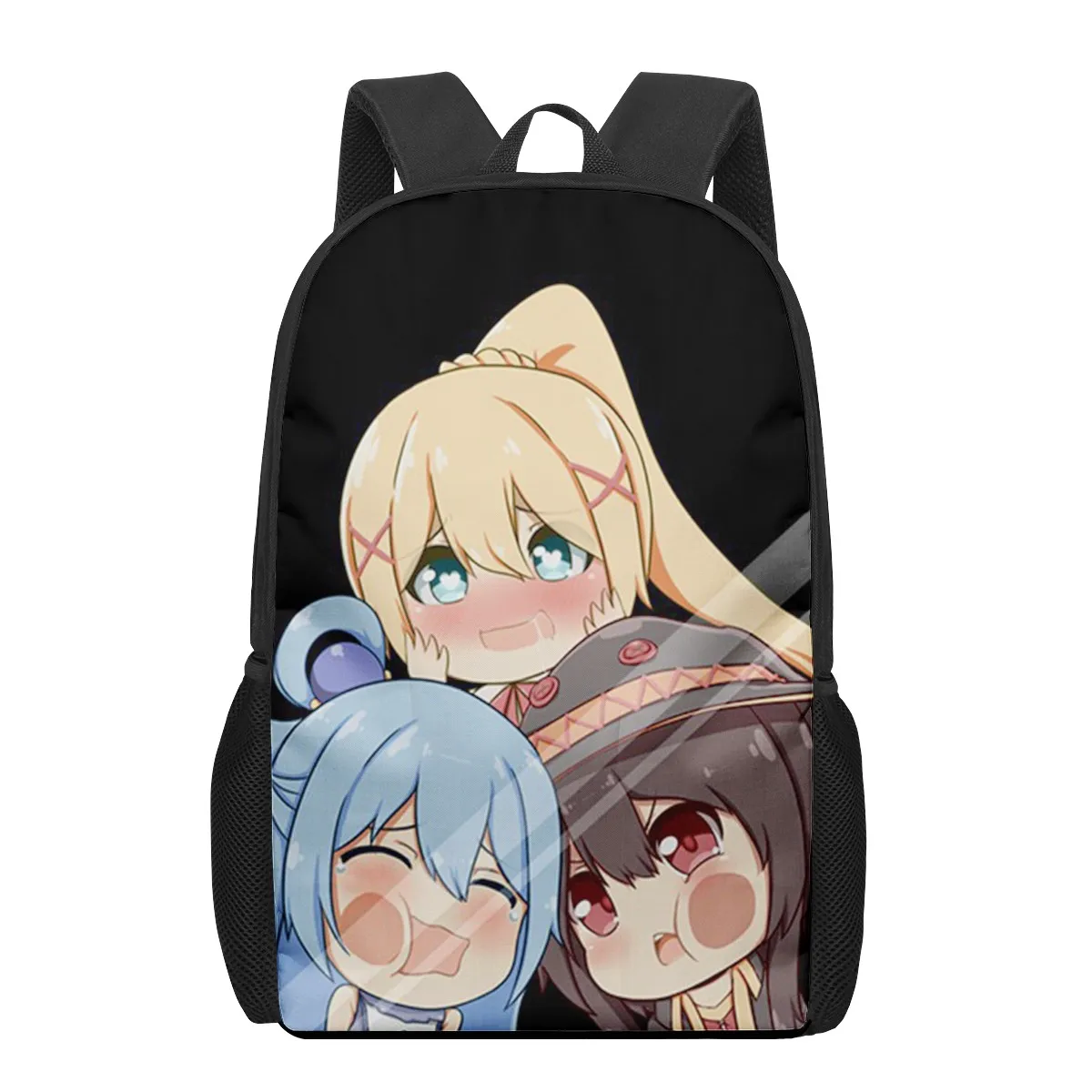 Konosuba Aqua cute Anime Print Men Backpack Kids Boys Rock Roll Backpacks School Bags for Teenage Daily Bagpack Book Bag Packs