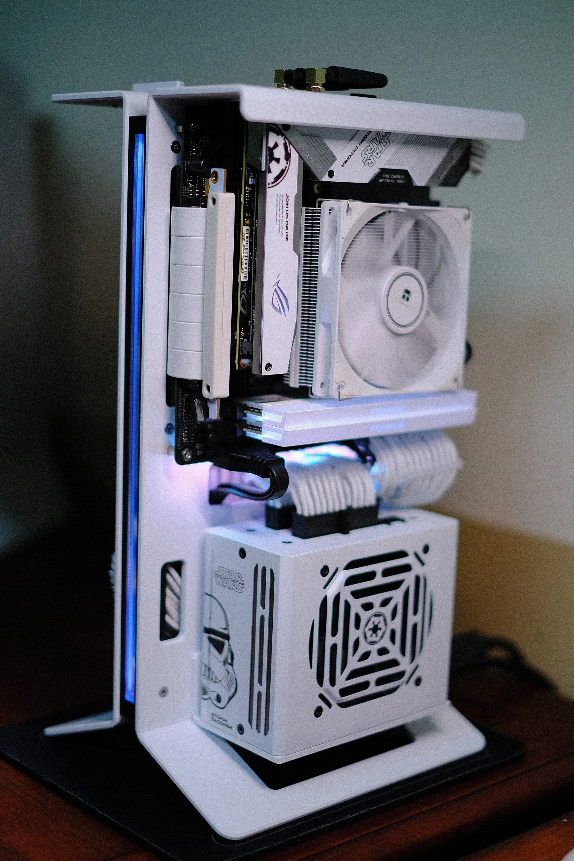 Корпус XTIA XPROTO-N V2 Open Air Mini ITX, 4 мм, алюминиевая рама SFF, поддержка блоков питания SFXSFX-L, видеокарты до 330 мм, для самостоятельной сборки игрового ПК (art.: 3920daec40b0a) - 3920daec40b0a