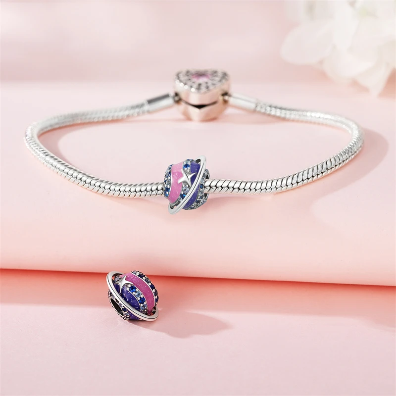 Новинка 2024 подвески из стерлингового серебра 925 пробы бусины с солнцем звездой и