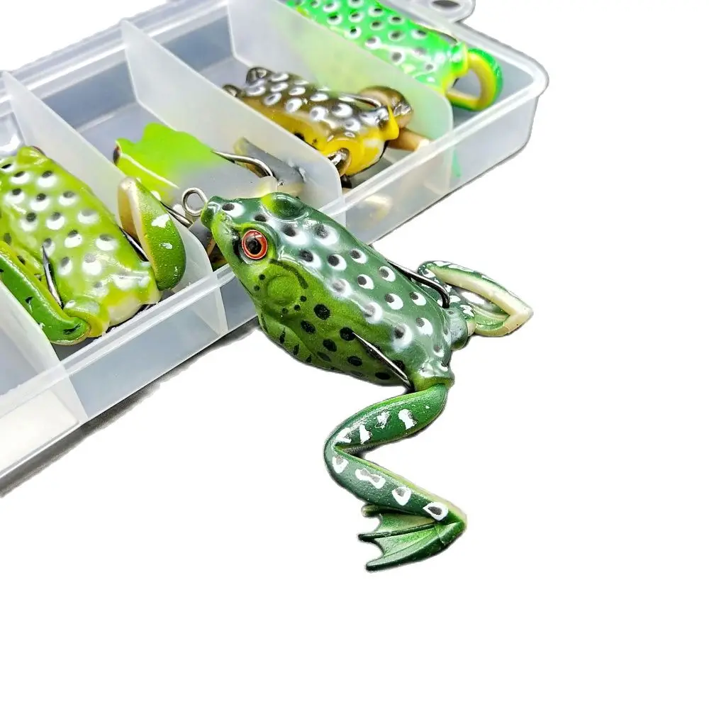 

2020 New Arrival Artificial Frog Lure Fishing Soft Lure Black Fish Killer 55mm 15g Fishing lures Soft Frog for snakehead