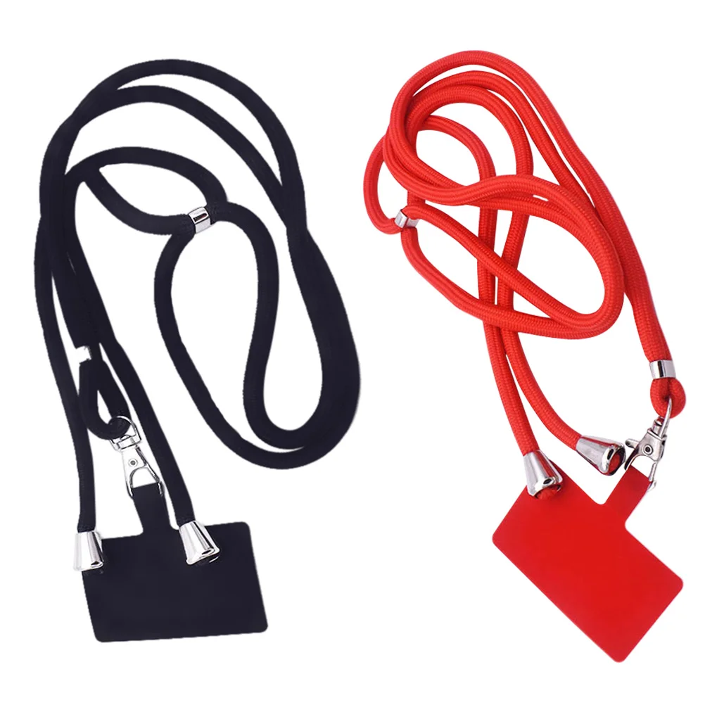 

1 Pair Convenient Practical Punch-free Phone Lanyards Phone Wrist Straps Key Chain Holders