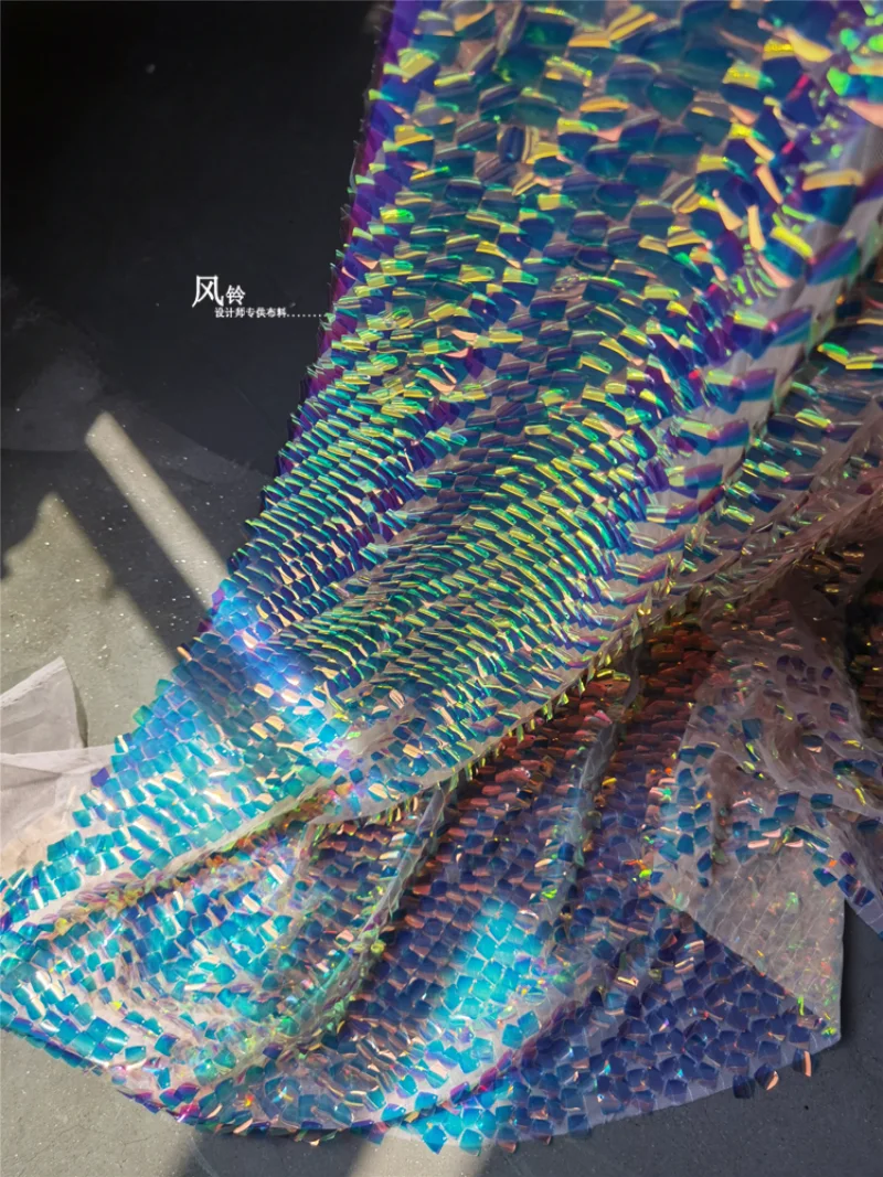 Вышитая марлевая ткань прямоугольные блестки мерцающий фон сделай сам