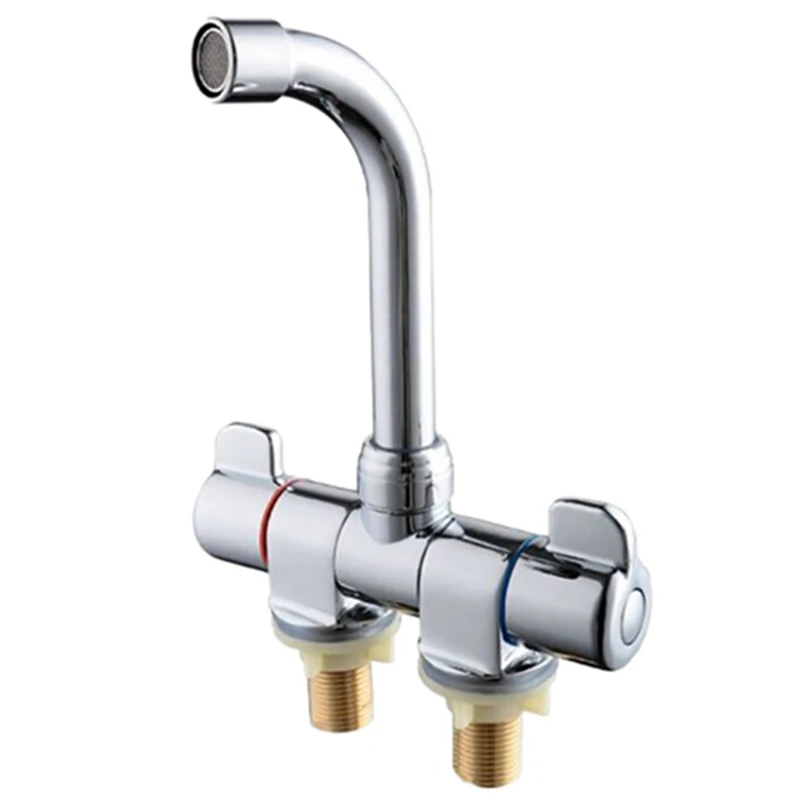 

Kitchen Faucet, Hot and Cold Folding Faucet, Trailer RV, Yacht, with Inward Opening Window