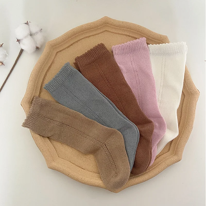 Новые носки для маленьких мальчиков и девочек гольфы до колена мягкие хлопковые