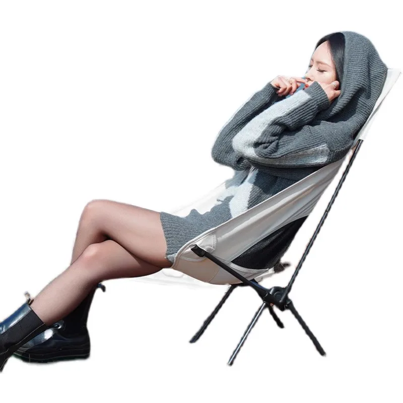 Уличный складной стул портативный сверхлегкий лунный для кемпинга рыбалки эскиз