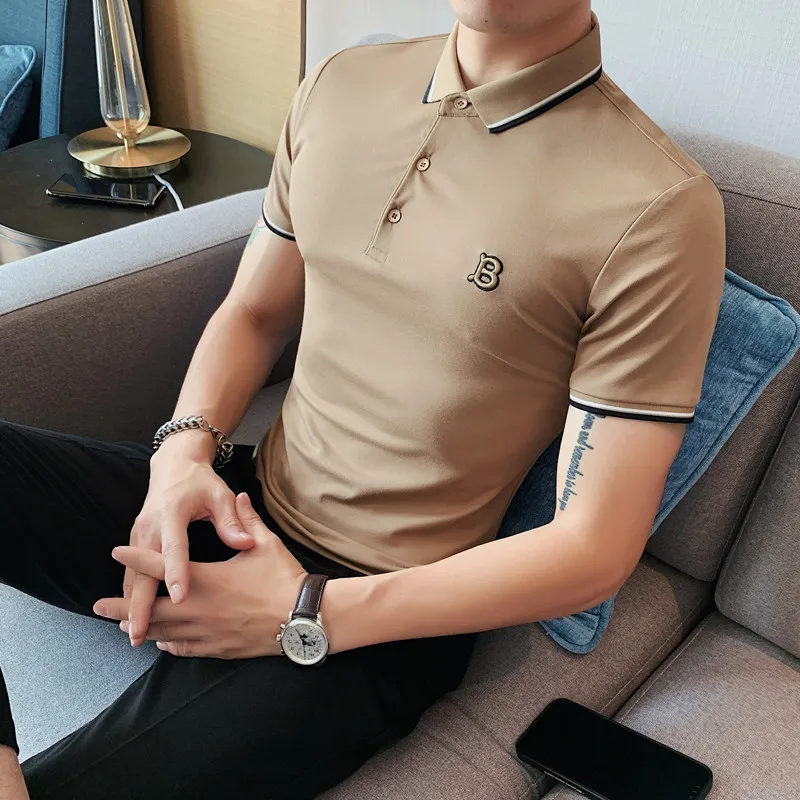 

2022 Cotton Polo Shirt Men Brand Shirts for Male Cozy Short Sleeve Summer Fashion Tees Mens Polos Tee Shirt Tops Slim Fit S-4XL