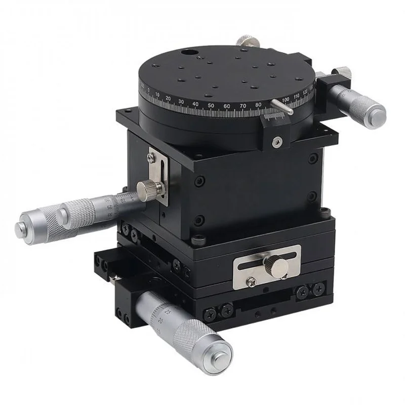 

80x80 мм перекрёстная направляющая рельса фотосессия XYZR 4-осевой микрометр линейный сценический ручной линейный сценический