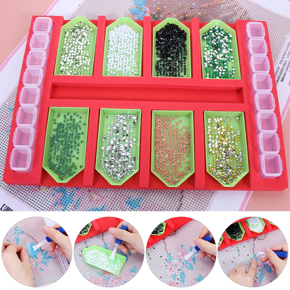Лоток для алмазной живописи органайзер нескольких лодок контейнер банок Наборы