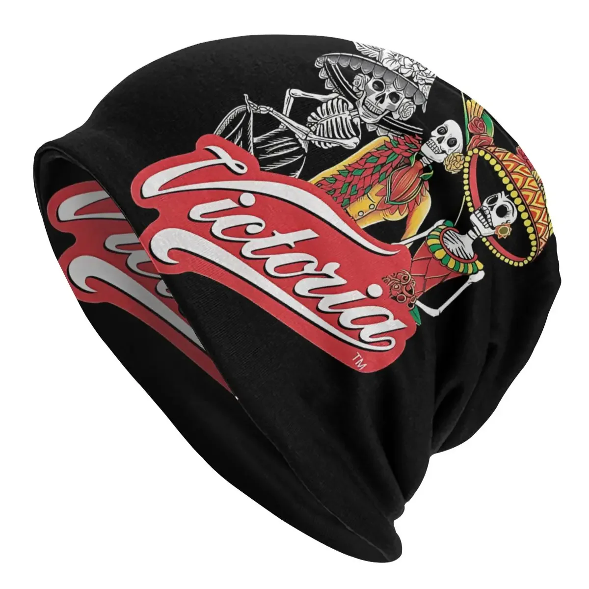 Череп шапочки шапки кепки пиво-Виктория Мексика День мертвых иллюстрация шапка
