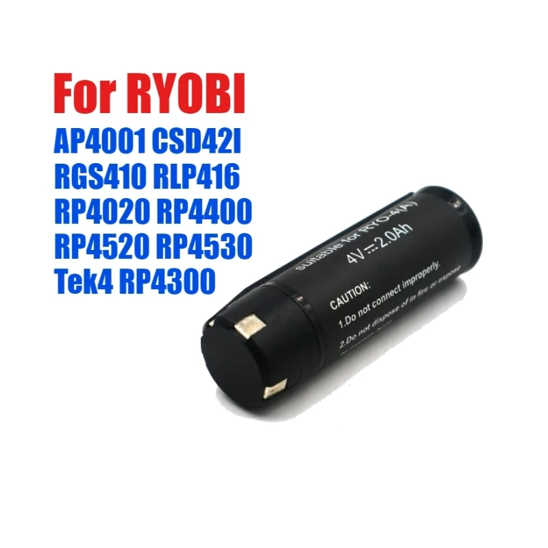 Фото Высококачественный аккумулятор 4V 1.5Ah 2.0Ah 2.5Ah 3.0Ah для RYOBI AP4001 CSD42l RGS410 RLP416 RP4020 RP4400 RP4520 RP4530 Tek4 RP4300 №2