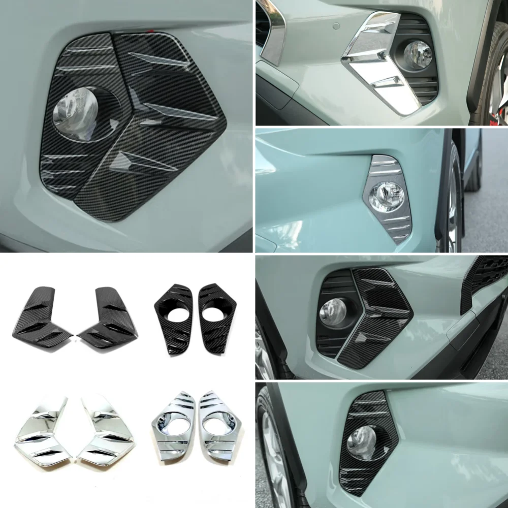 

Для Toyota RAV4 RAV 4 XA50 гибридная 2019-2022 2023 ABS Хромированная передняя противотуманная фотолампа задняя крышка отделка рамка наклейка аксессуары