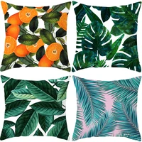 home decor pillowcover tropical plants pattern cushions pillowcase monstera leaves printing cushion cover throw pillow 45x45cm
