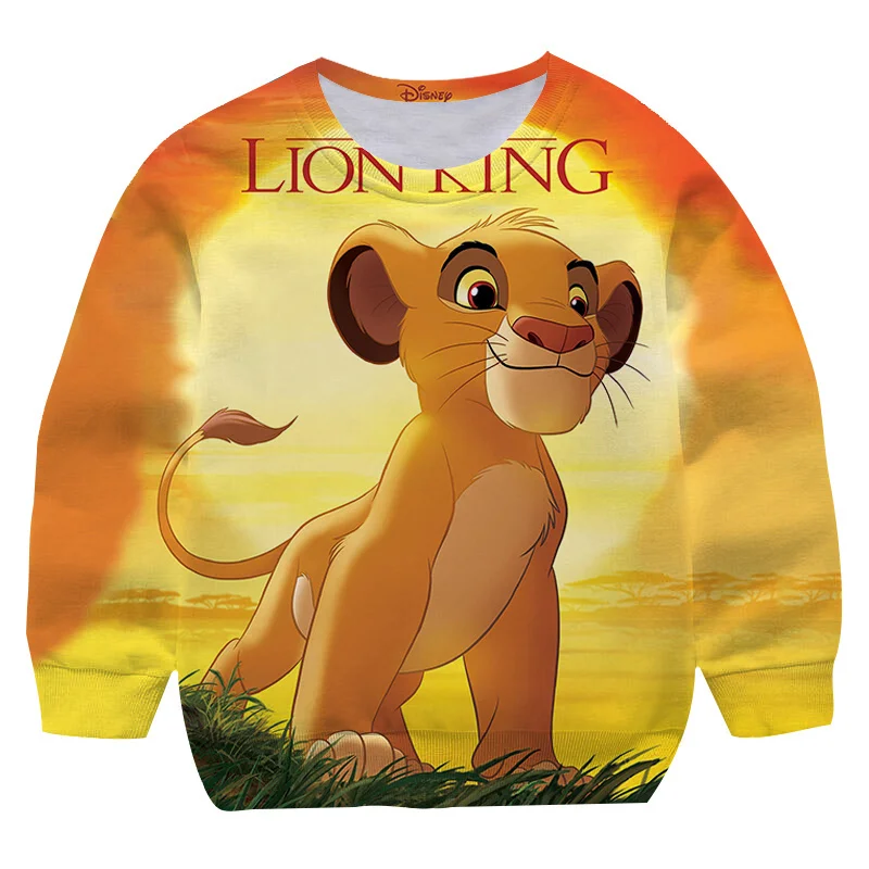 

Baby Boys Lion King Simba Sweatshirts Printed Lion King Sweatshirt Spring 2022 New Kids Top Children's Long Sleeves Sweatshirt