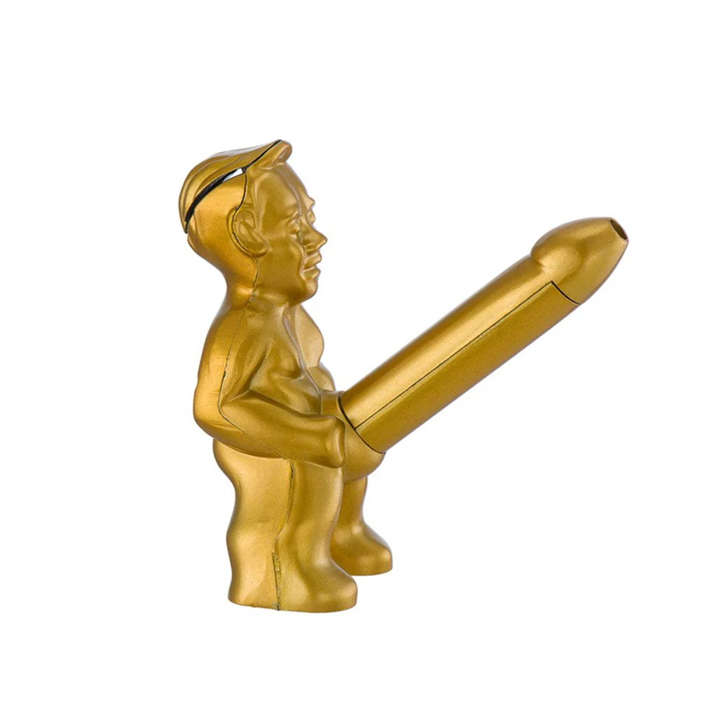 

1Pc Creative and Funny Flame Gas Lighters Plastic Lighters for Friends Family (Old Man Golden)