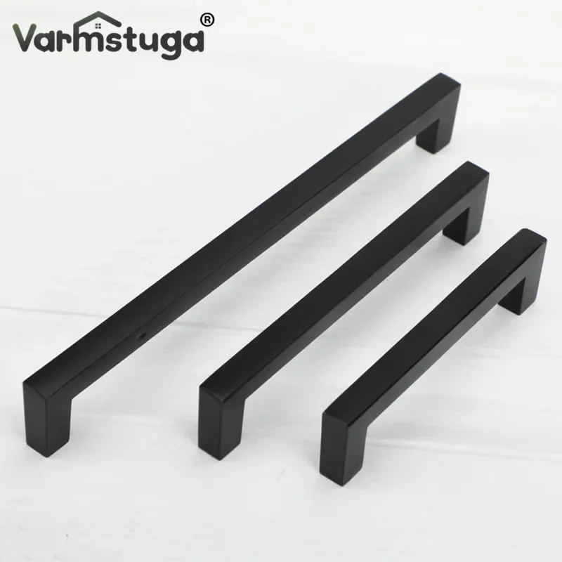 Черная мебельная ручка из алюминиевого сплава матовое серебро ручки для