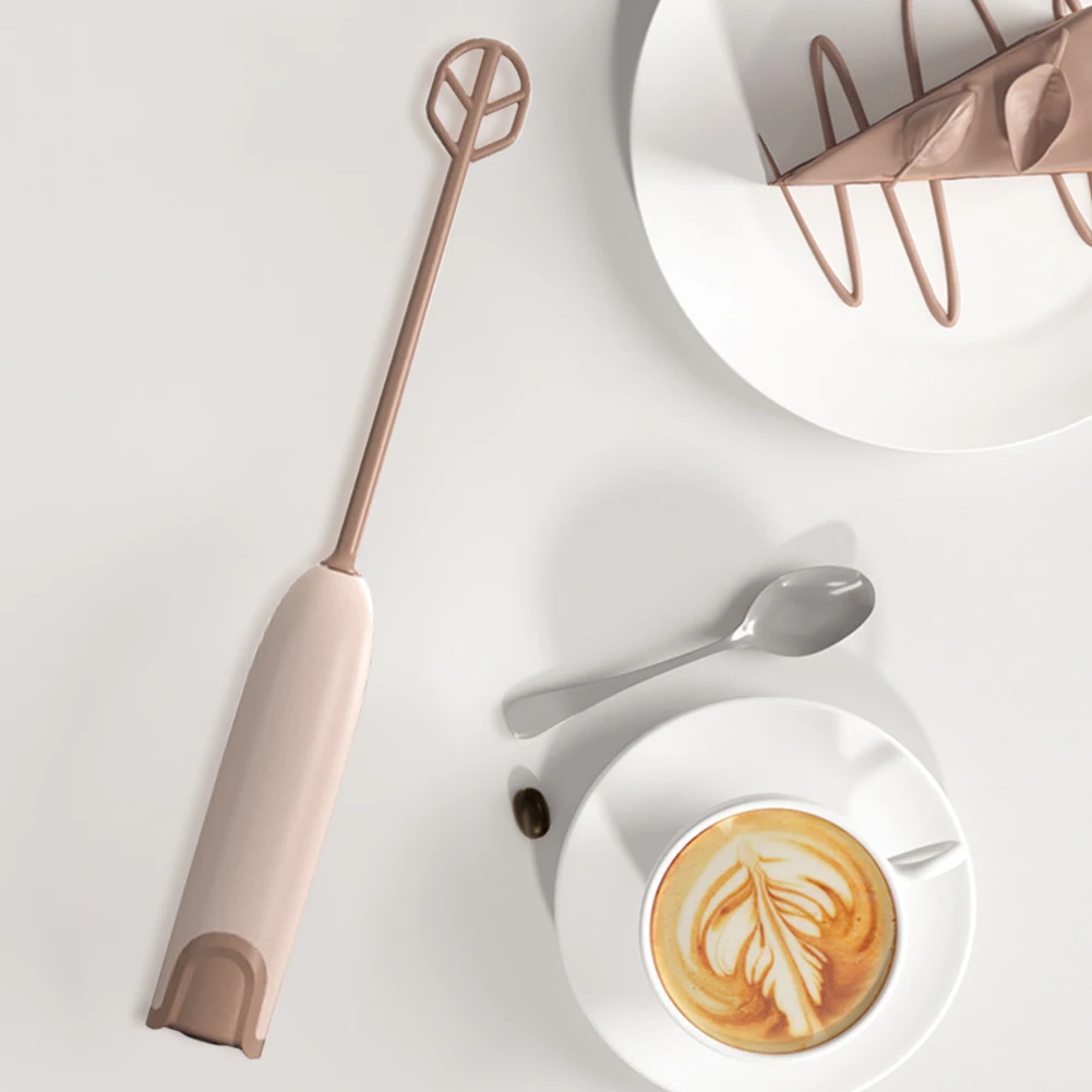 Portable Handheld Blender Battery Operated Low Speed Drink Mixer Detachable Tip Egg Whisk Beater for Matcha Juice Egg Sauce