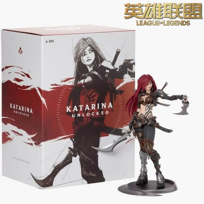 

League Of Legends Katarina Anime Figurine Official Authentic Game Periphery The Medium-sized Sculpture Model Lol Peripherals Toy