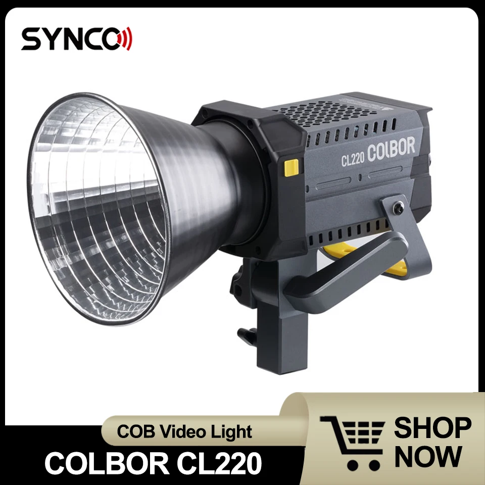 

Synco COLBOR CL220 CL330 COB LED Video Light 2700-6500K Bi-color Continuous Lighting for Live Streaming Photo Record