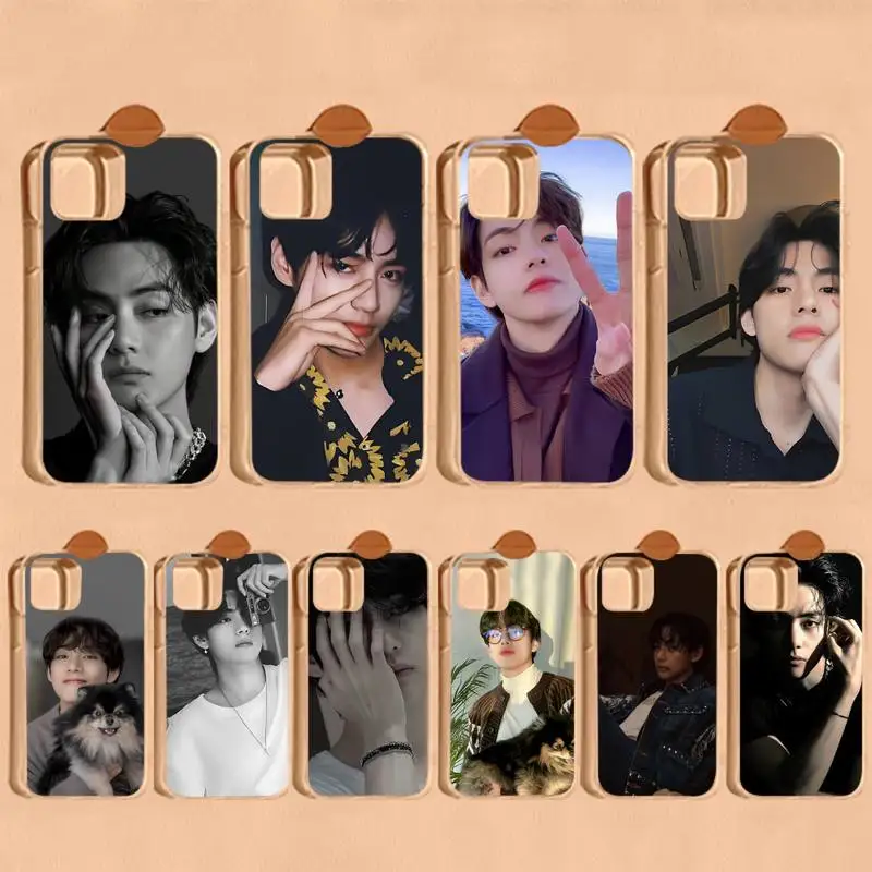 

Korean Star K-kim-taehyung Phone Case For iPhone 14 11 12 13 Mini Pro XS Max Cover 6 7 8 Plus X XR SE 2020 Funda Shell