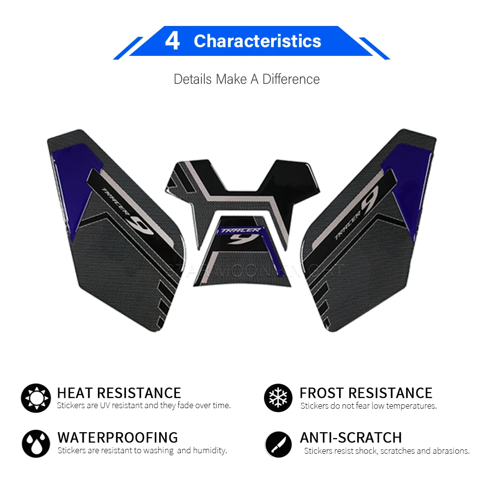 3D эпоксидная смола для мотоциклетного Бака Yamaha Tracer 9 GT 9GT Tracer9 2021-аксессуары ПВХ