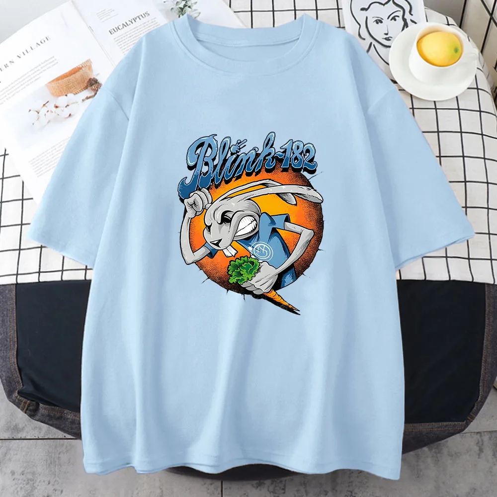 

Punk Band Rock Music Blink-182 T Shirts Women/men Crazy Rabbit T-shirts 100% Cotton Tshirts Originality Slight Strech Sweatshirt