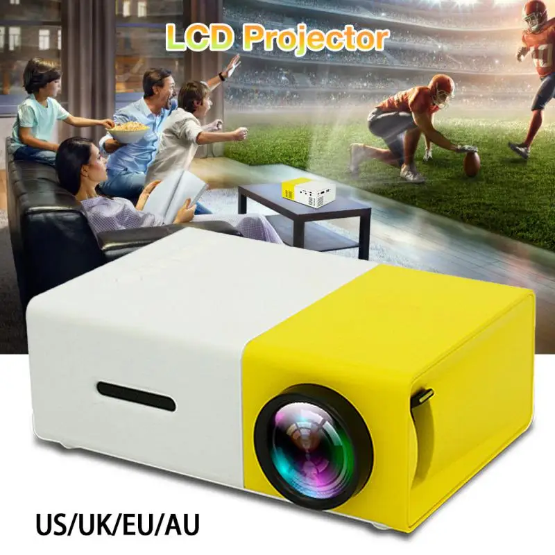 

YG300 1080P Mini Projector Built-in Battery Speaker 600 Lumens Smart Home LED Media Player Smart Phone Proyectores Projectors